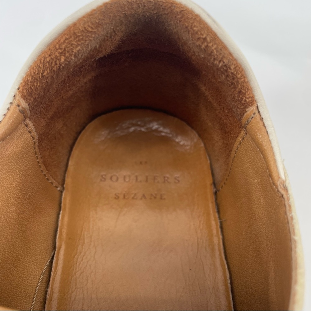 Sezane Cream Sneakers with Bow Detail - Picture 8 of 9